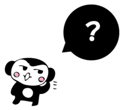 Small black monkey sticker #10451464