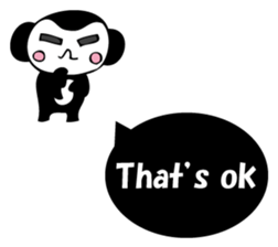 Small black monkey sticker #10451465