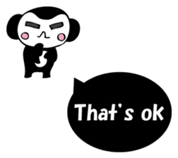 Small black monkey sticker #10451465