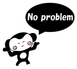 Small black monkey sticker #10451466