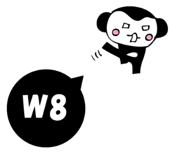 Small black monkey sticker #10451467