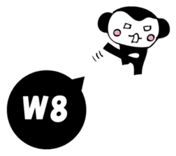 Small black monkey sticker #10451467