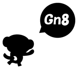 Small black monkey sticker #10451468