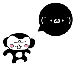 Small black monkey sticker #10451469