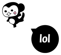 Small black monkey sticker #10451470