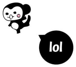 Small black monkey sticker #10451470