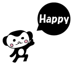 Small black monkey sticker #10451471