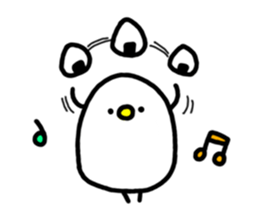 Rice balls and white chick sticker #10452051