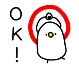 Rice balls and white chick sticker #10452061