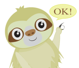 Sloth the colourful. sticker #10452478