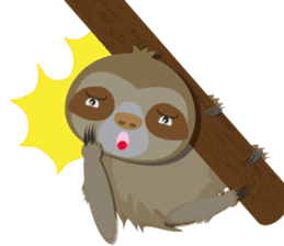Sloth the colourful. sticker #10452490