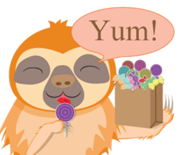 Sloth the colourful. sticker #10452493