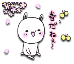 The rabbit which spring likes sticker #10452553