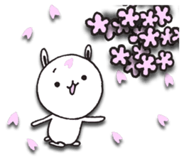 The rabbit which spring likes sticker #10452583