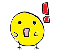 Lovely round chicken sticker #10452970