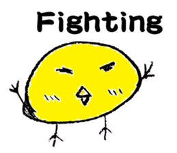 Lovely round chicken sticker #10452977