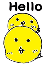 Lovely round chicken sticker #10452978