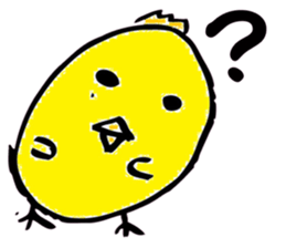 Lovely round chicken sticker #10452989