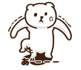 Cute white bear stickers sticker #10453008