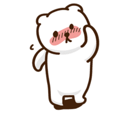 Cute white bear stickers sticker #10453009