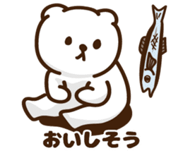 Cute white bear stickers sticker #10453018