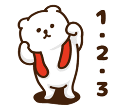 Cute white bear stickers sticker #10453028