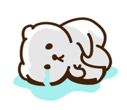 Cute white bear stickers sticker #10453030