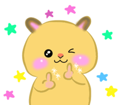 lovey dovey hamster ! sticker #10453395