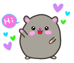 lovey dovey hamster ! sticker #10453396