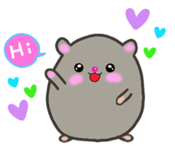 lovey dovey hamster ! sticker #10453396