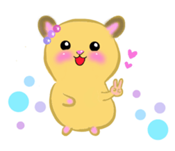 lovey dovey hamster ! sticker #10453403