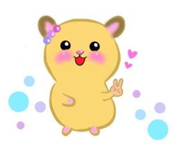lovey dovey hamster ! sticker #10453403