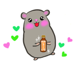 lovey dovey hamster ! sticker #10453404