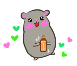 lovey dovey hamster ! sticker #10453404
