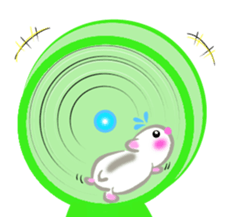 lovey dovey hamster ! sticker #10453408