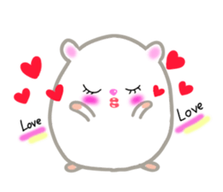 lovey dovey hamster ! sticker #10453409
