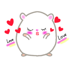 lovey dovey hamster ! sticker #10453409