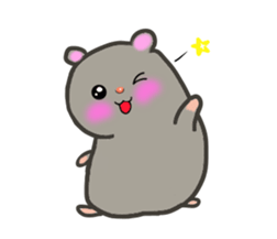 lovey dovey hamster ! sticker #10453410