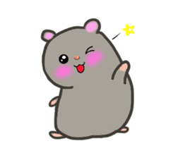 lovey dovey hamster ! sticker #10453410