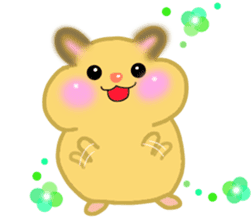 lovey dovey hamster ! sticker #10453411