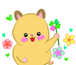 lovey dovey hamster ! sticker #10453412