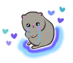 lovey dovey hamster ! sticker #10453413