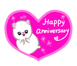 lovey dovey hamster ! sticker #10453419