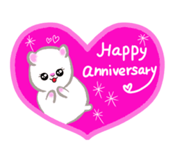 lovey dovey hamster ! sticker #10453419