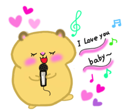 lovey dovey hamster ! sticker #10453421