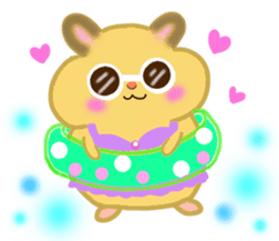 lovey dovey hamster ! sticker #10453423