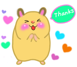lovey dovey hamster ! sticker #10453426
