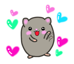 lovey dovey hamster ! sticker #10453429