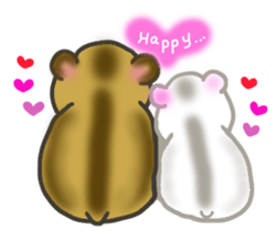 lovey dovey hamster ! sticker #10453431