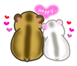 lovey dovey hamster ! sticker #10453431